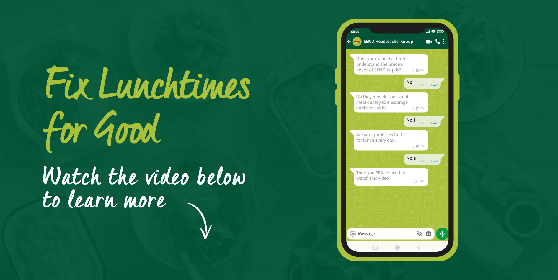 Fix lunchtimes for good. Watch the video below to learn more